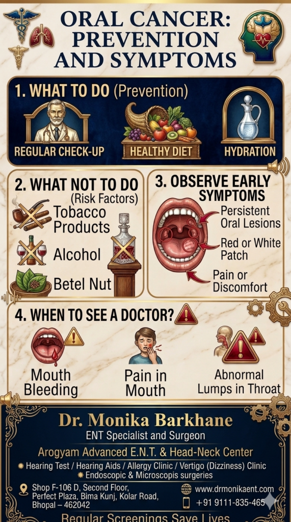 Oral Cancer Awareness by dr monika barkhane ent specilist